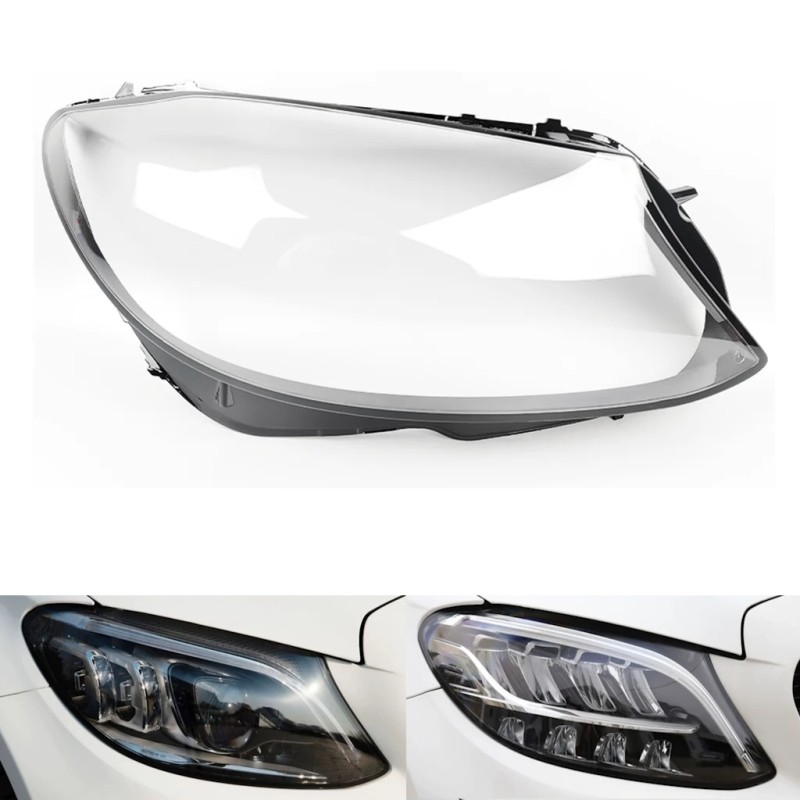 Policarbonato Faro Destro Mercedes-Benz W205 Dal 2019 Vetro Lente Copertura Plexiglass Riparazione