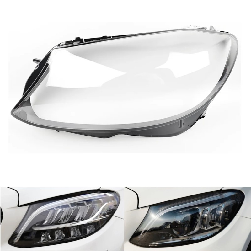Policarbonato Faro Sinistro Mercedes-Benz W205 Dal 2019 Vetro Lente Copertura Plexiglass Riparazione