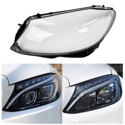 Mercedes-Benz W205 Left Headlight Polycarbonate Glass Lens Cover Plexiglass Repair 2015 Onwards