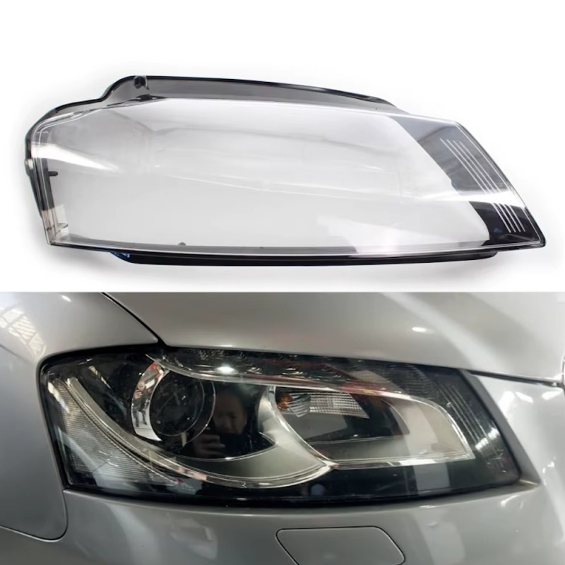 Audi A3 8P Right Headlight Polycarbonate Glass Lens Plexiglass Cover Repair