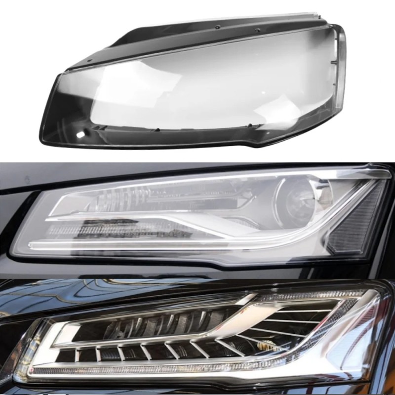 Audi A8 D4 Left Headlight Polycarbonate Glass Lens Plexiglass Cover Repair