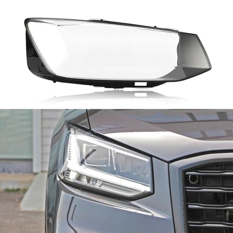 Audi Q2 2018-onwards Left Headlight Glass Lens Plexiglass Cover