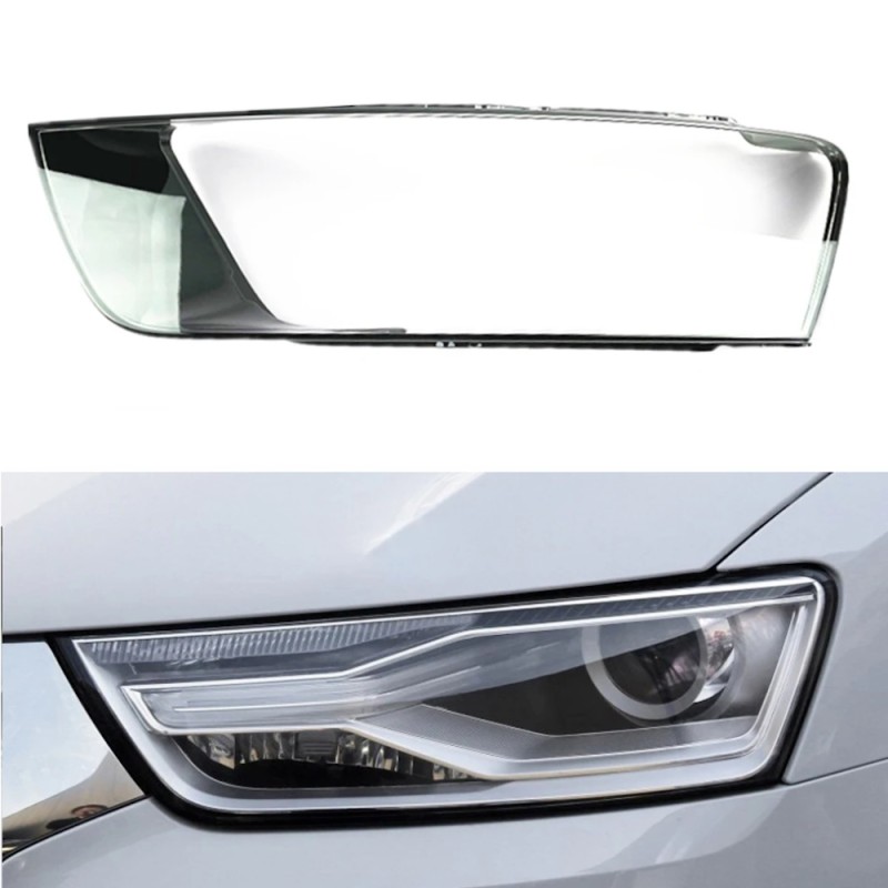 Audi Q3 Left Headlight Polycarbonate Glass Lens Plexiglass Cover 2016-2018