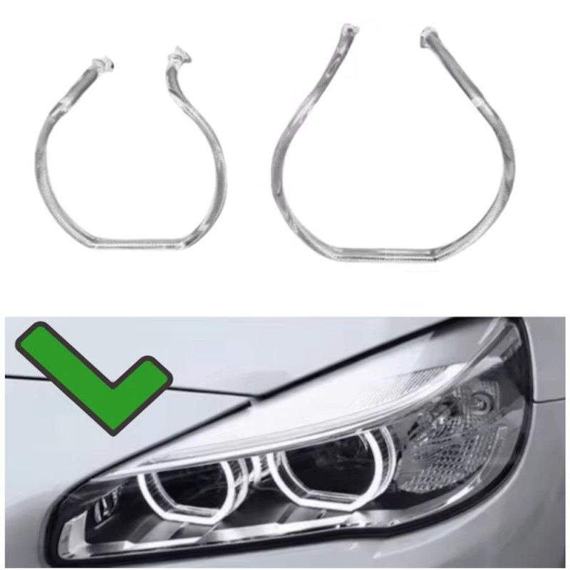 Fibra Ottica Policarbonato Sinistro DRL BMW Serie F45 F46 Ricambio Faro Led