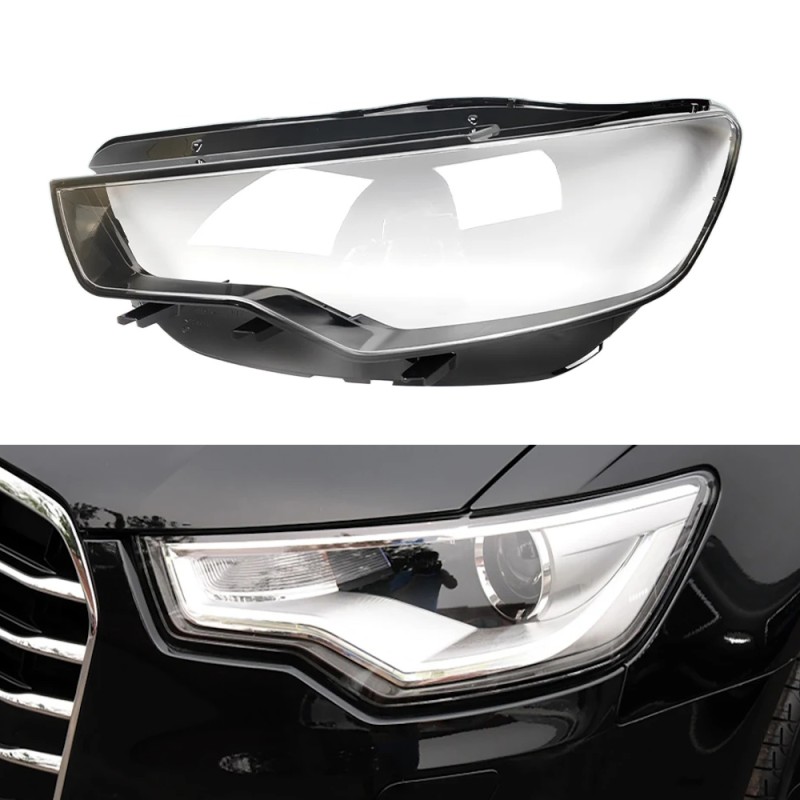 Audi A6 C7 Left Headlight Polycarbonate Glass Lens Plexiglass Cover