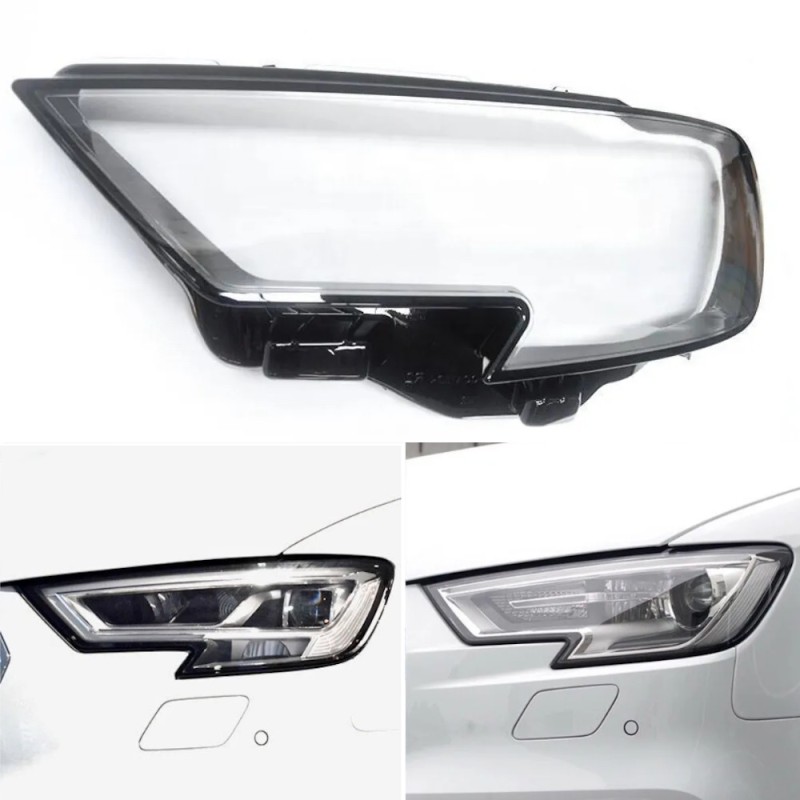 Policarbonato Faro Sinistro Audi A3 8V dal 2017 al 2020 Vetro Lente Copertura Plexiglass Riparazione