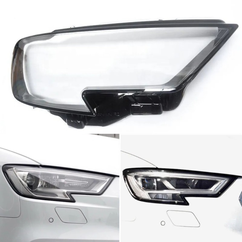 Policarbonato Faro Destro Audi A3 8V dal 2017 al 2020 Vetro Lente Copertura Plexiglass Riparazione