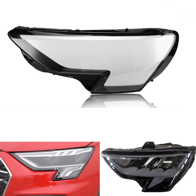 Policarbonato Faro Sinistro Audi A3 8Y Vetro Lente Copertura Plexiglass Riparazione entrambi i modelli