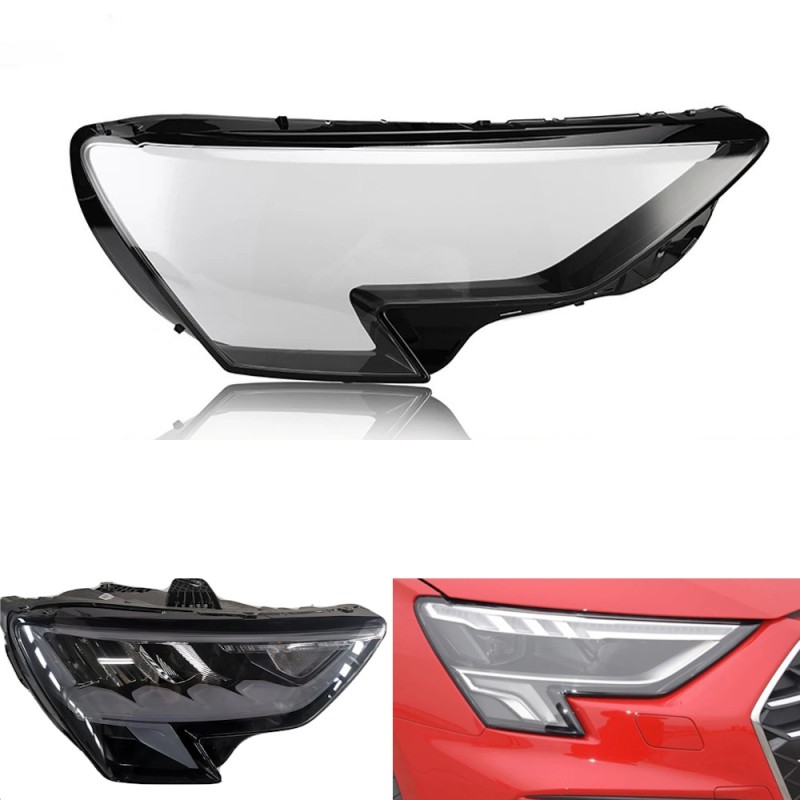 Policarbonato Faro Destro Audi A3 8Y Vetro Lente Copertura Plexiglass Riparazione entrambi i modelli led e matrix