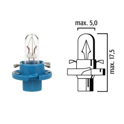 Lampadina Alogena B8.4d 1,2W Luci Cruscotti E Strumentazioni 12v Dc