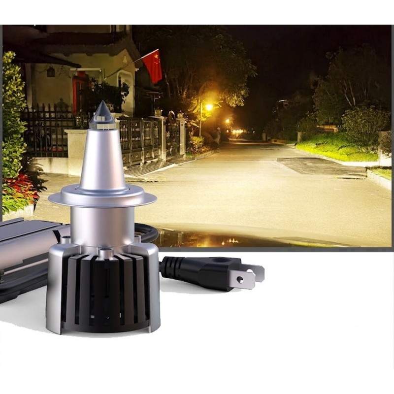 Visual effect H11 Led Kit Quartz 65W Guide light 5000K Lenticular Headlight