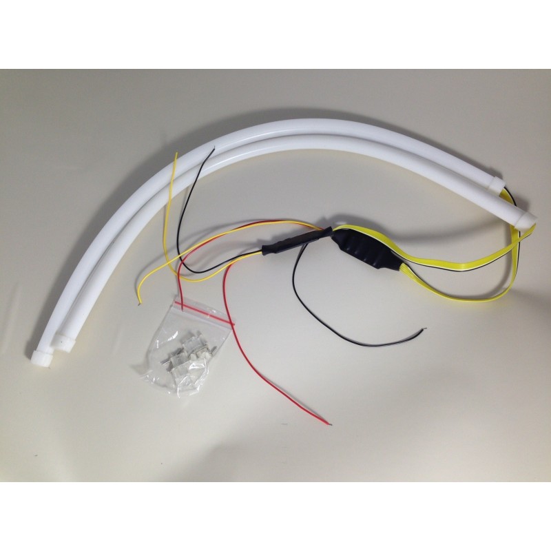 Sequential White/Amber Flexible DRL Flex Tube – 450 mm (45 cm)