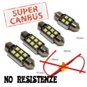 2 lampade LED siluro Festoon Super-CANBUS 5W – 36 mm
