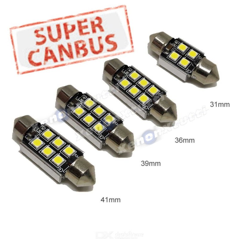 2 Festoon LED Bulbs Super-CANBUS 5W – 36 mm