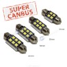 2 lampade LED siluro Festoon Super-CANBUS 5W – 39 mm