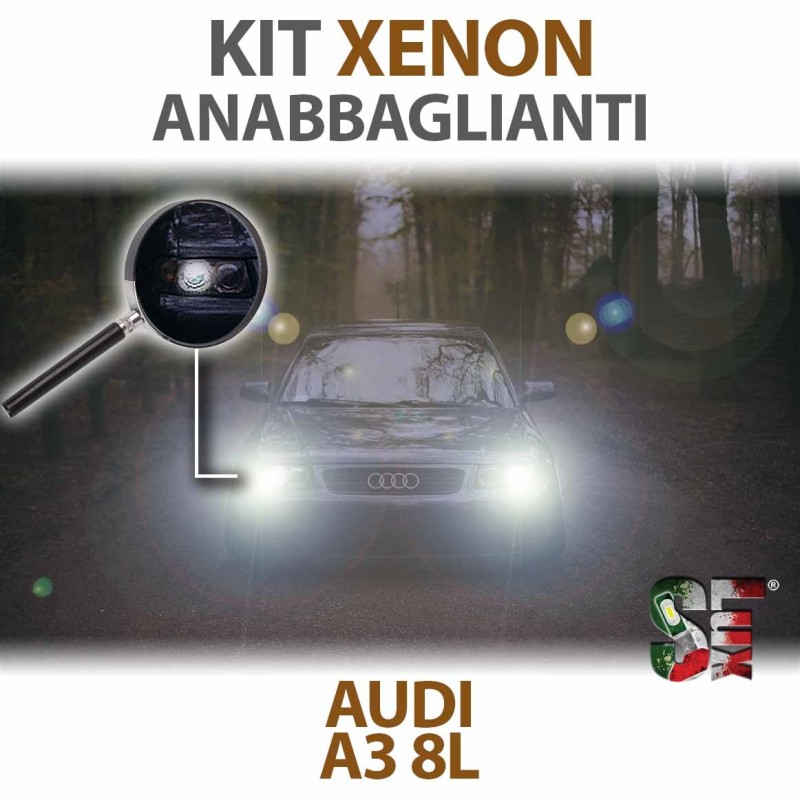Lampade Xenon Anabbaglianti H1 per AUDI A3 8L (1996 - 2003) con tecnologia CANBUS – 5000K