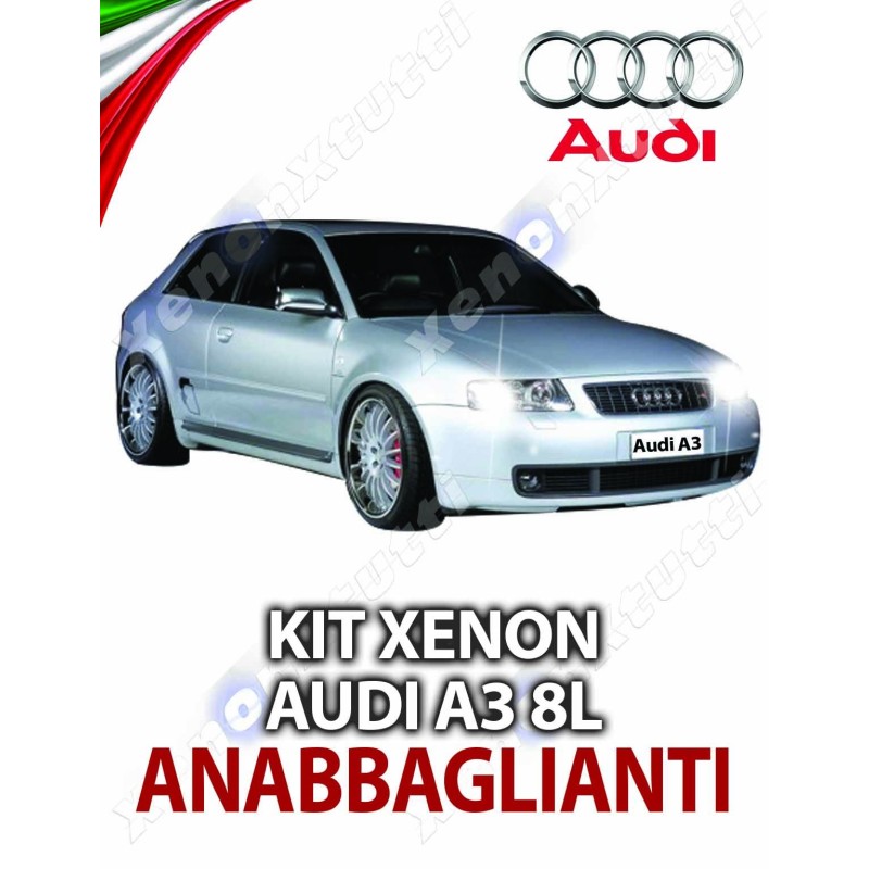 Lampade Xenon Anabbaglianti H1 per AUDI A3 8L (1996 - 2003) con tecnologia CANBUS – 8000K