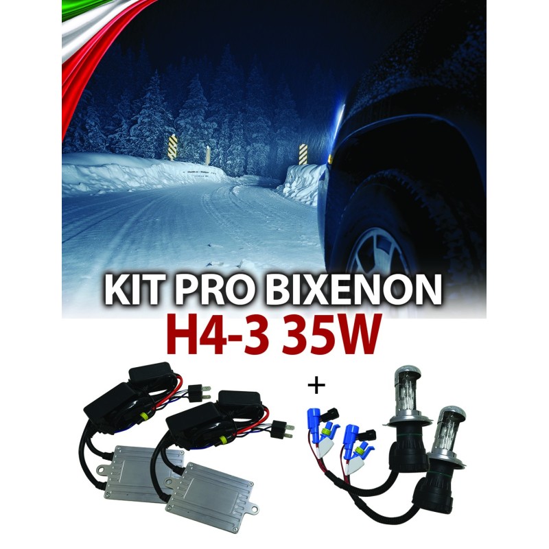 SLUX H4-3 Bi-Xenon CANBUS Car Kit 35W AC - 4300K · H4-3
