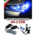 KIT BIXENON SLUX CANBUS H4-3 AUTO 55W AC+ FAST BULB 2-YEAR WARRANTY – 3000K · H4-3