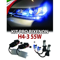 KIT BIXENON SLUX CANBUS H4-3 AUTO 55W AC+ FAST BULB 2-YEAR WARRANTY – 3000K · H4-3