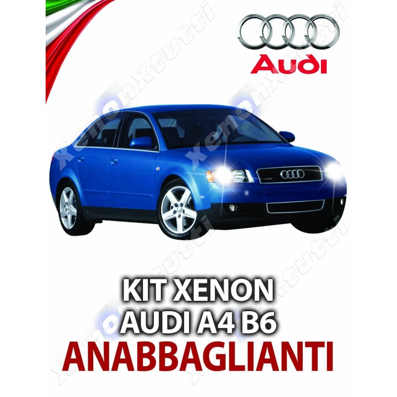 Lampade Xenon Anabbaglianti H7 per AUDI A4 B6  (2000 al 2004) con tecnologia CANBUS – 6000K