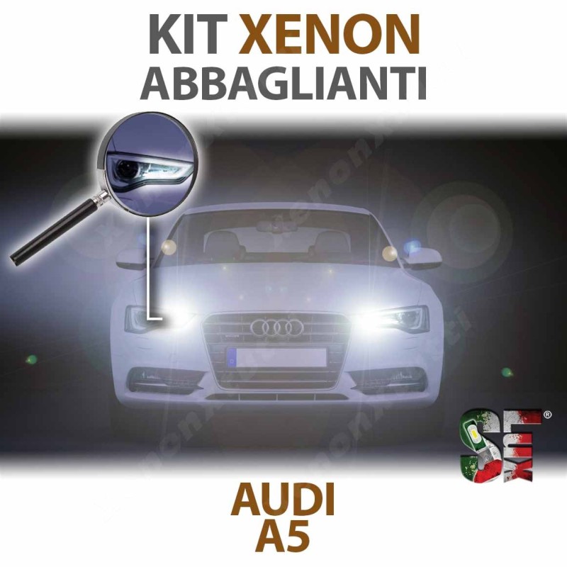 Lampade Xenon Abbaglianti H7 per AUDI A5 8T3 (2009 - 2017) con tecnologia CANBUS - 5000K
