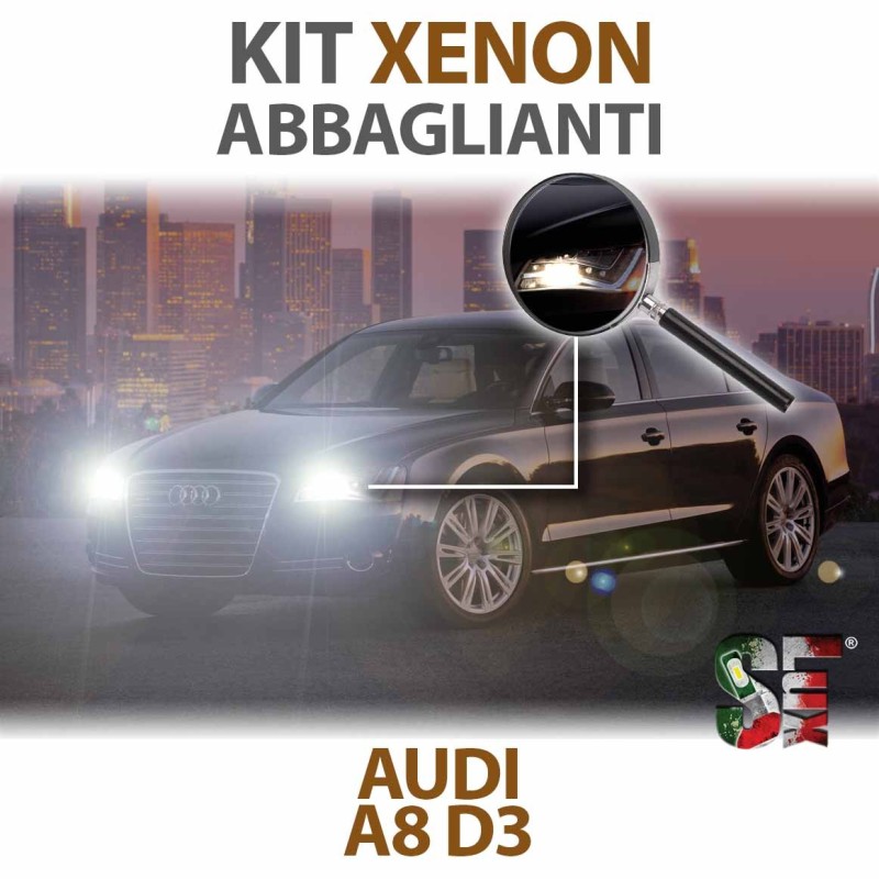 Lampade Xenon Abbaglianti HB3 9005 per AUDI A8 D3 (2002 - 2010) con tecnologia CANBUS - 3000K