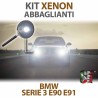 Lampade Xenon Abbaglianti H7 per BMW Serie 3 - E90 E91 (2004 - 2012) con tecnologia CANBUS - 5000K