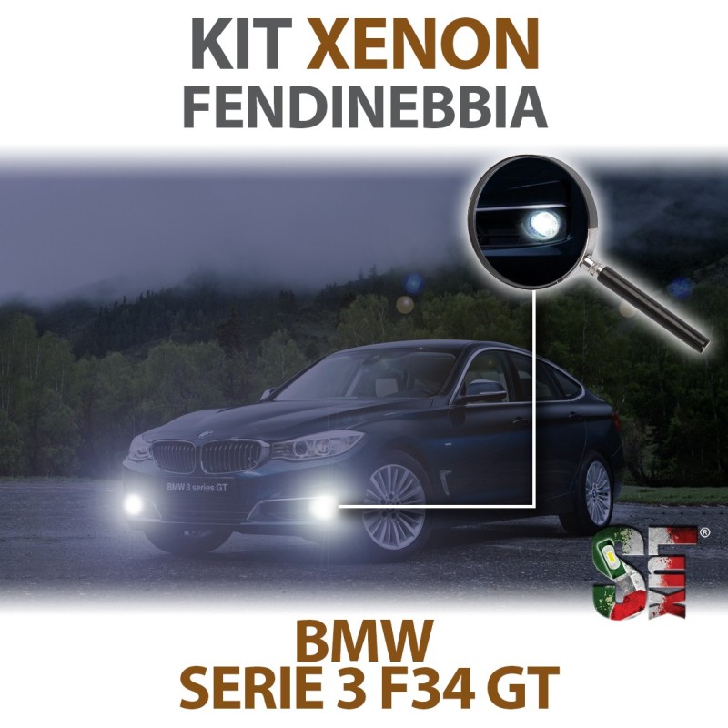 Lampade Xenon Fendinebbia H8 per BMW Serie 3 F34 GT (2013 -2019) con tecnologia CANBUS - 10000K