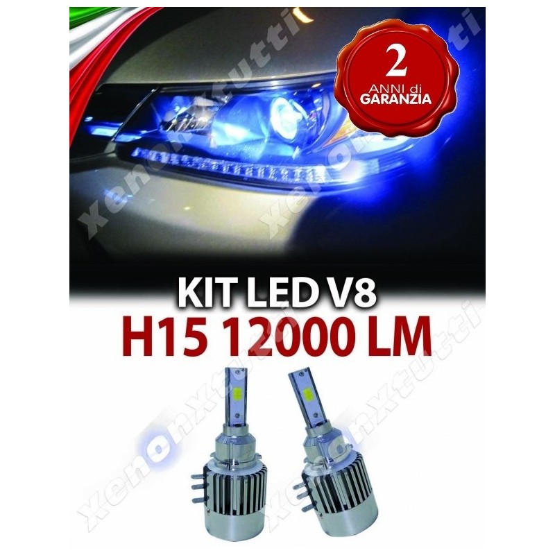 KIT H15 LED DIURNA ABBAGLIANTE ALL IN ONE CANBUS
