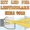 Kit LED Lenticolari HIR2 9012 Anabbaglianti Abbaglianti
