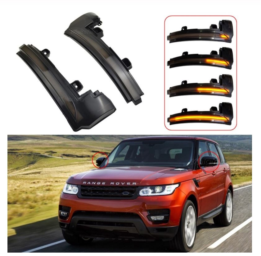 Vetro Specchietto Retrovisore Riscaldato Lato Guida Per Range Rover Evoque 2011-2014 – Lente Cromata Con Base ABS, Sostituzione Diretta