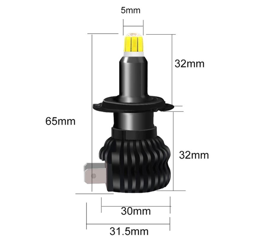 1 Lampadina FULL LED H7 per LENTICOLARE | Luce Potente 360° 6000 Lumen |  Conversione da ALOGENA H7 in LED | CANbus Plug & Play
