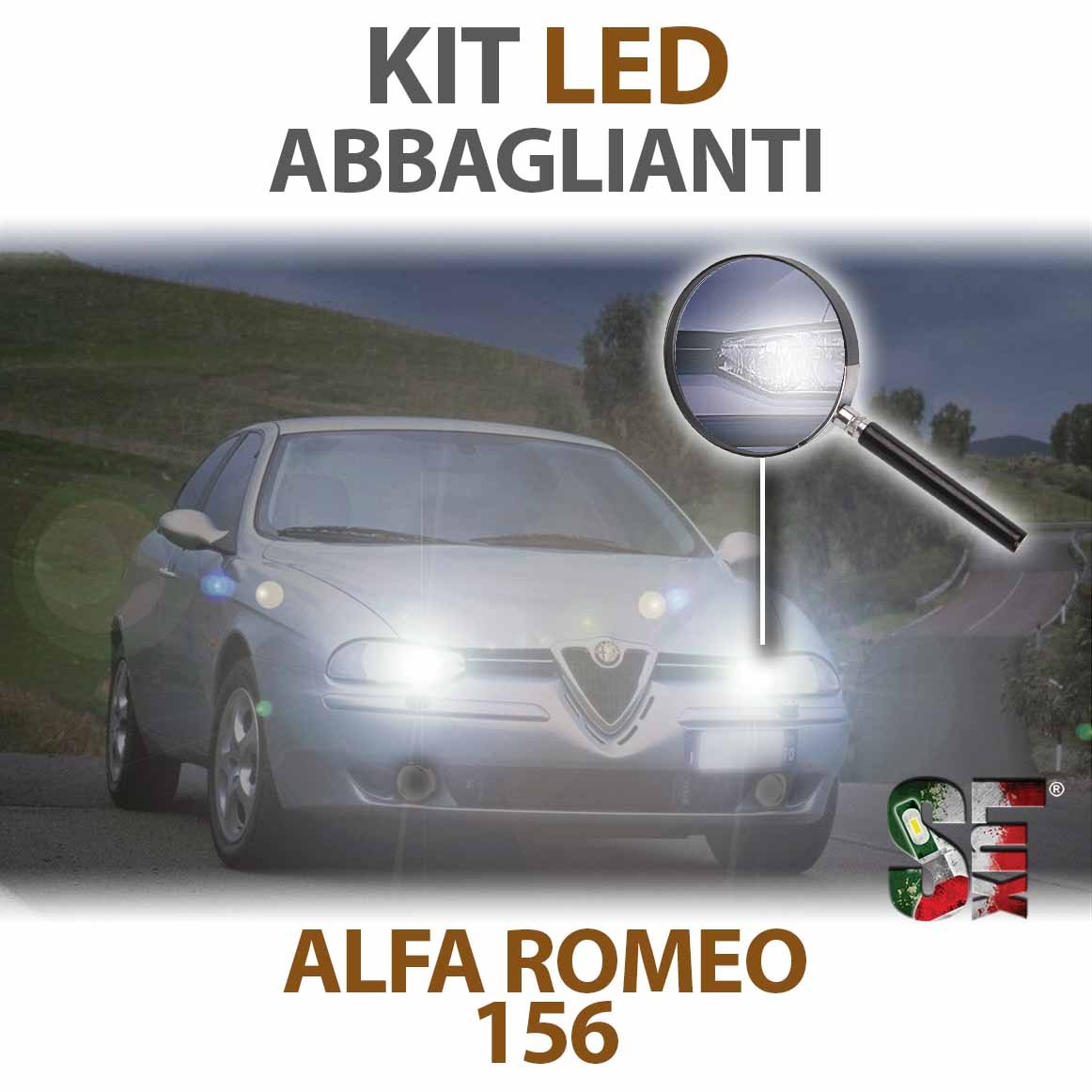 Lampade Led Abbaglianti H1 per ALFA ROMEO 156 (1997 - 2006) con