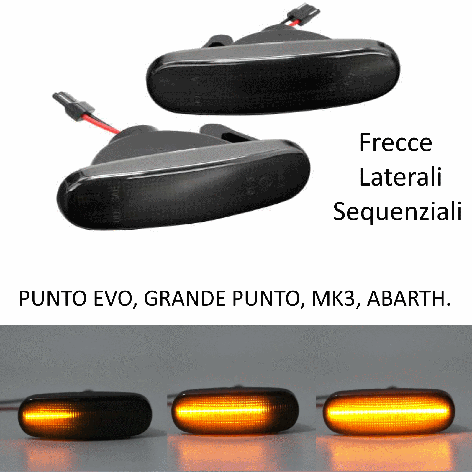 Frecce Laterali LED Dinamiche FIAT Grande Punto, Punto Evo, MK3.