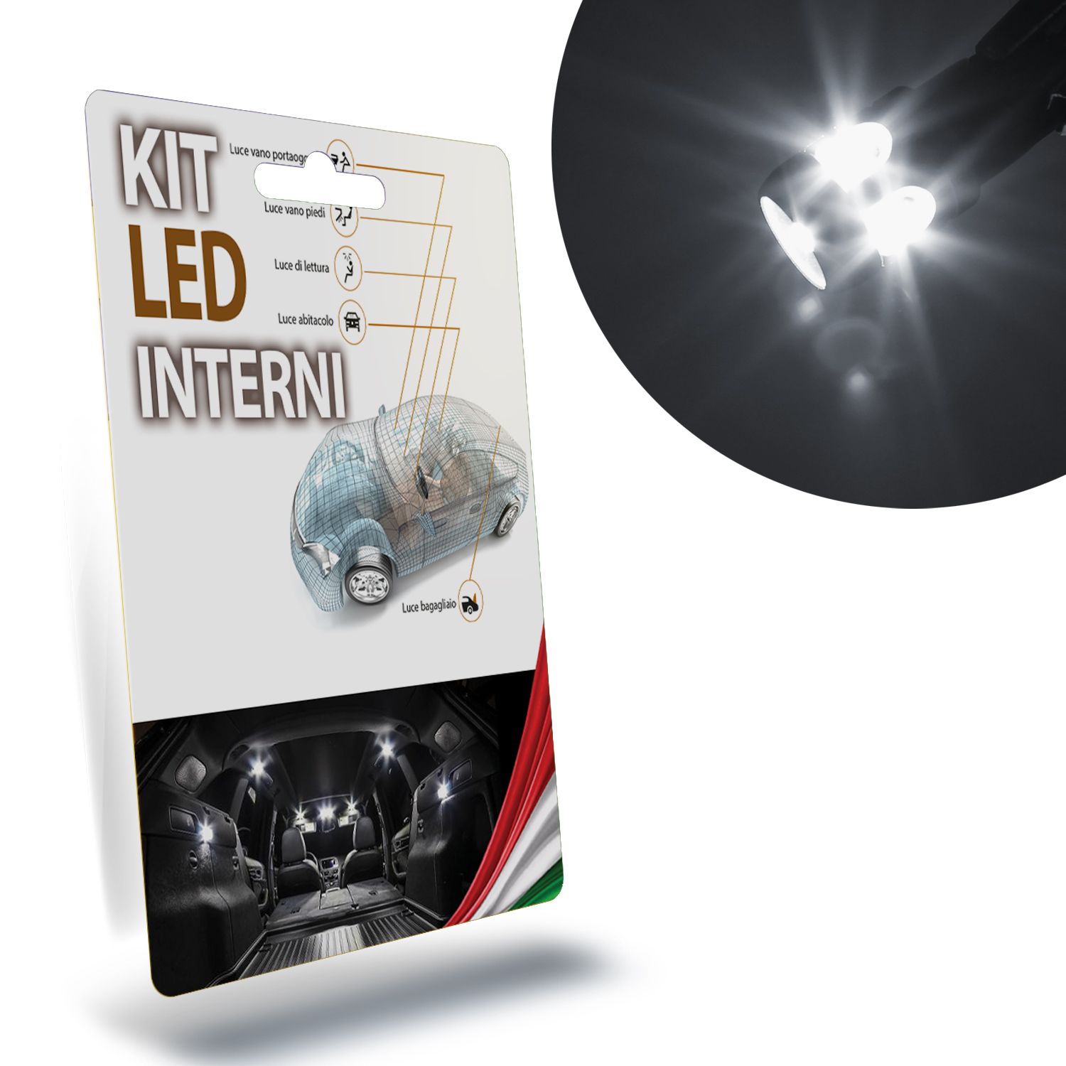 MaXtron Set Luci LED Interne Per Audi A3 8L FL 3 Porte - Kit Abitacolo 6000K Bianco Freddo, Plug & Play, Facile Installazione