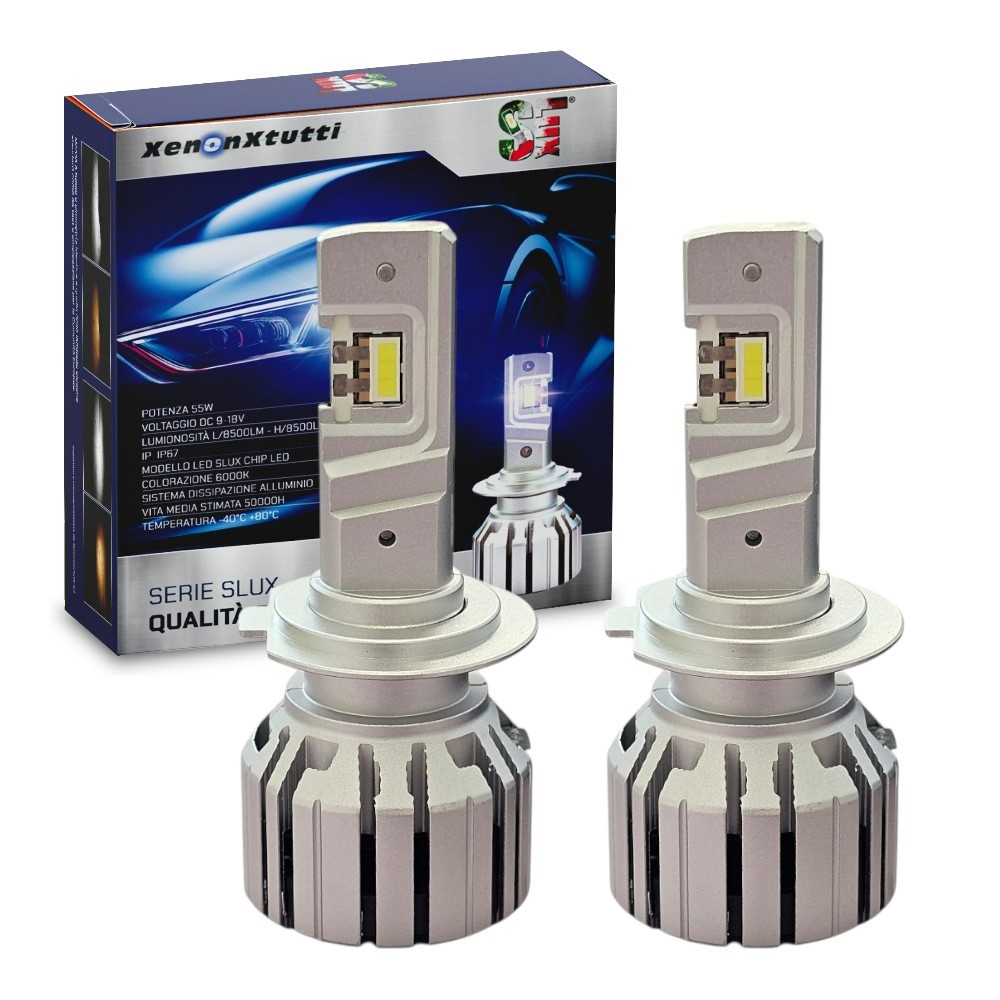 Lampadine H7 LED Canbus 120W 28000LM Per Auto, 6000K Bianco Xenon, 2 Pezzi Con Garanzia 2 Anni - Error Free
